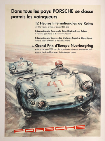 1954 Porsche " Dans tous les pays PORSCHE se classe parmi les vainqueurs"