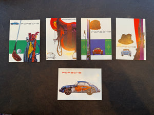 Original 1960s Porsche Postcard Set with Folder
