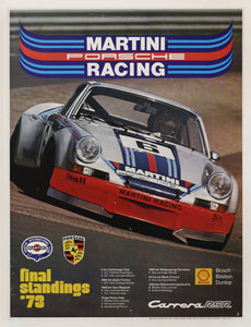 Final Standings 1973 Porsche Martini Poster