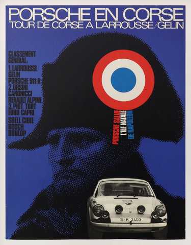 1969 Porsche En Corse Poster