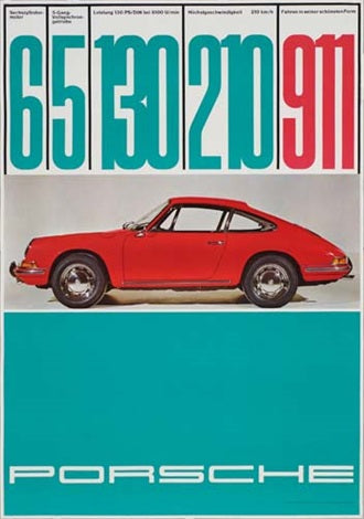 1965 Porsche 911 Showroom Poster