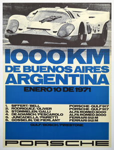 1000 Km De Buenos Aires 1971 | De Buenos 1971 | Vintage Car Posters