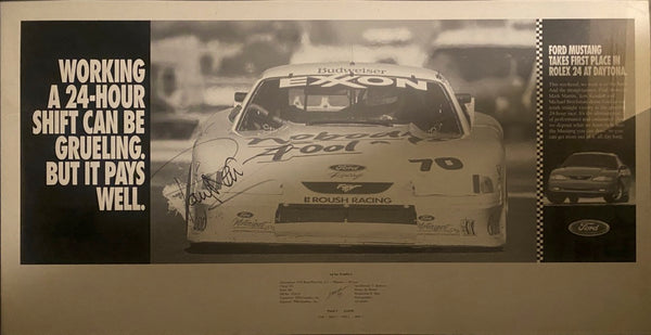1995 Ford Mustang Racing Poster (Signed by Paul Newman)