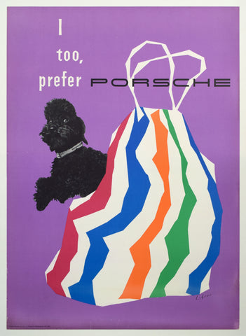 I Too Prefer Porsche | Best Vintage Poster | Vintage Car Posters